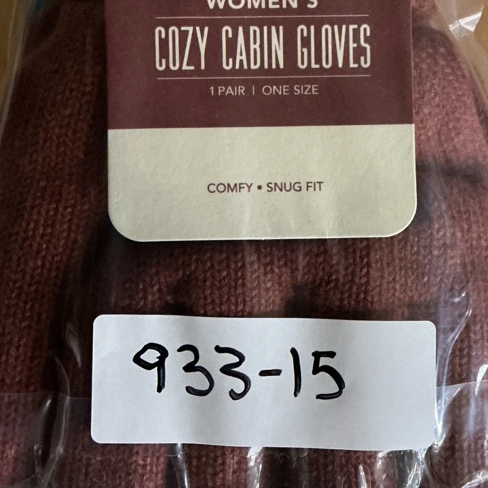 Northeast Outfitters Women's Cozy Cabin Gloves Rust Red‎ One Size NWT